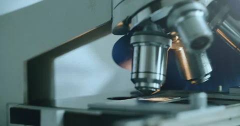 Scientist using microscope in laboratory 動画素材 308479719