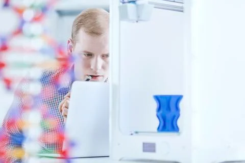 Scientist using modern technologies Stock Photos
