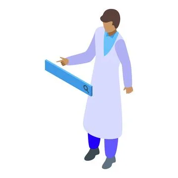 Scientist using search bar, exploring scientific information online イラスト素材