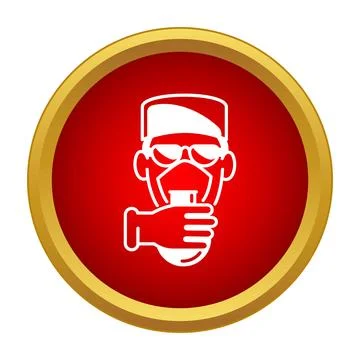 Scientist wearing protective gear conducting chemistry experiment icon Stock Illustration