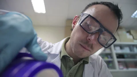 Scientist working Stock Footage 1696458