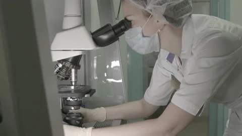 Scientist working in lab. Doctor analyzing, research Video stock 143160474
