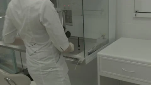 Scientist working in lab. Doctor analyzing, research Video stock 143160615
