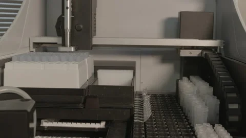 Scientist working in lab. Doctor analyzing, research Video stock 143160733