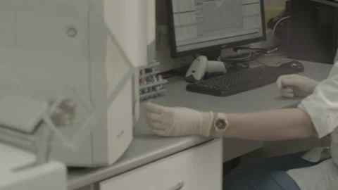 Scientist working in lab. Doctor analyzing, research Video stock 143161227