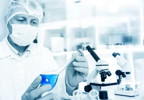 Scientist working in the lab Stock Photos