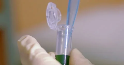 Scientist working at the laboratory, close-up Stock Footage 66745208