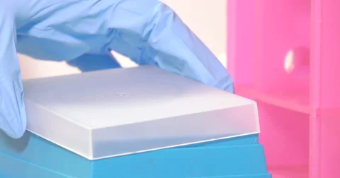 Scientist working at the laboratory, close-up Stock Footage 66745360