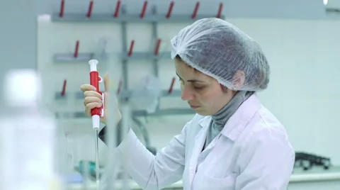 Scientist working at the laboratory Stock Footage 62909662