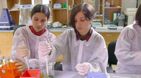 Scientist working at the laboratory Stock Footage 66745118