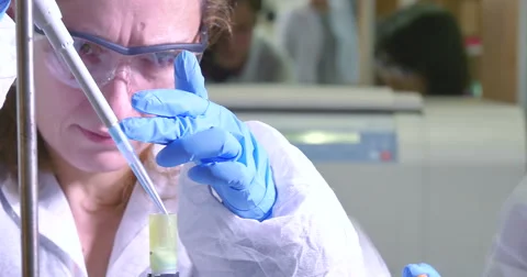 Scientist working at the laboratory Stock Footage 66745487