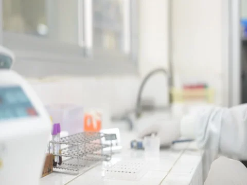 Scientist working at the laboratory. Stock Footage 77861987