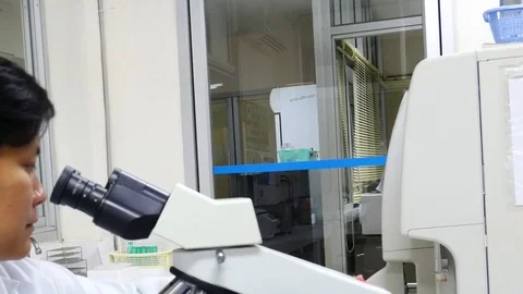 Scientist working in laboratory Stock Footage 79634567