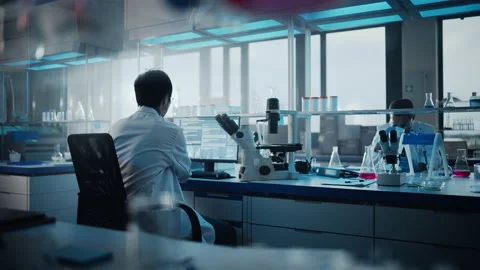 Scientist Working in Laboratory Stock Footage 148863691