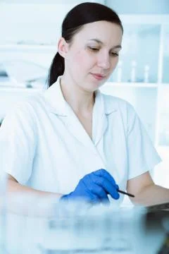 Scientist working at the laboratory. Stock Photos