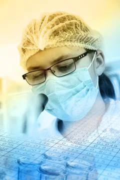 Scientist working at the laboratory Stock Photos