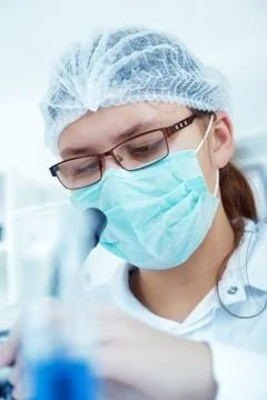 Scientist working at the laboratory. Stock Photos