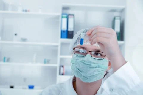 Scientist working at the laboratory. Stock Photos