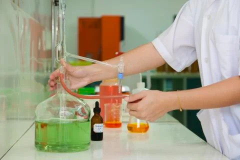 Scientist working at the laboratory. Stock Photos