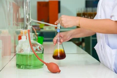 Scientist working at the laboratory. Stock Photos