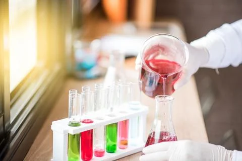 Scientist working at the laboratory Stock Photos