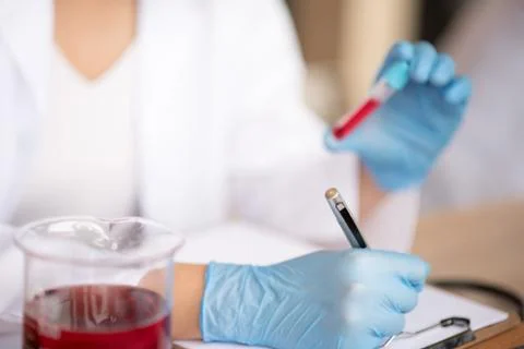 Scientist working at the laboratory Stock Photos