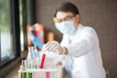 Scientist working at the laboratory Stock Photos