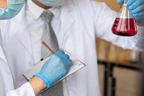 Scientist working at the laboratory Stock Photos