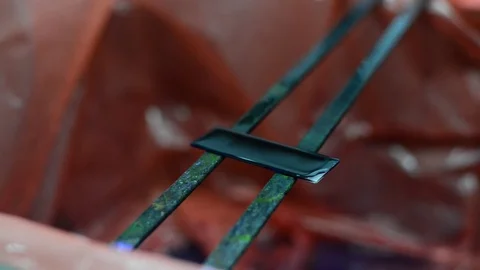 Scientist working in laboratory staining CBC Stock Footage 75784011