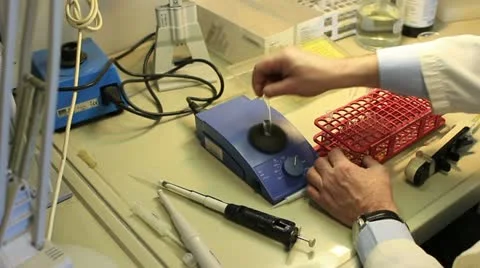 Scientist working in a Research Labs Stock Footage 20447026