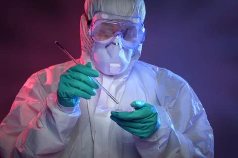 Scientist Working With Virus Stock Photos