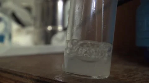 Scientist working with water and liquid nitrogen Stock Footage 46388680
