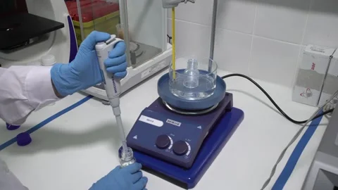 Scientist Works In Laboratory, Developing A Vaccine Stock-Footage 134212159