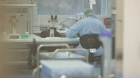 Scientist works at the laboratory Stock Footage 10790747