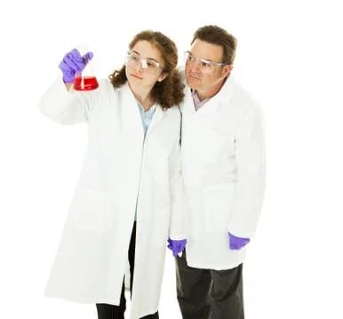 Scientists Analyze Sample Stock Photos