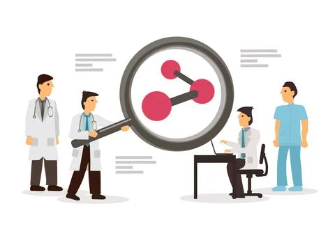 Scientists and Professional lab research in the  laboratory. Stock Illustration