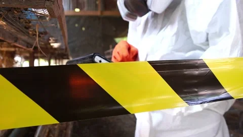 Scientists are collecting samples of Covit-19 in bags for further testing Stock Footage 150109360