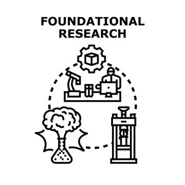 Scientists are performing laboratory experiments, analyzing data with technol Stock Illustration
