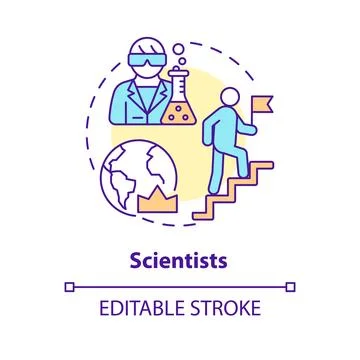 Scientists concept icon Stock Illustration