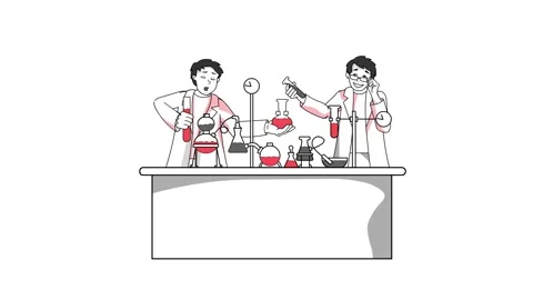 Scientists conducting a chemical experiment Stock Footage 269286595