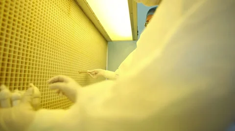 Scientists doing science experiment Stock Footage 36646451
