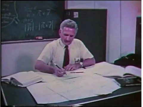 Scientists, engineers and programmers use high speed electronic computers and Video stock 74975847