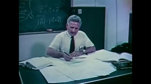 Scientists, engineers and programmers use high speed electronic computers and Stock Footage 83169829