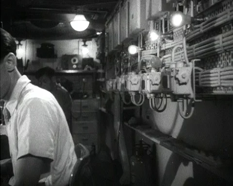 Scientists evaluate data from atomic bomb test explosion, Australia 1952 Stock Footage 133370799