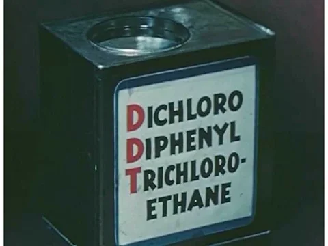Scientists examine DDT in a lab in the 1940s. Stock Footage 75000663