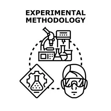 Scientists exploring experimental methodology and research concept Stock Illustration
