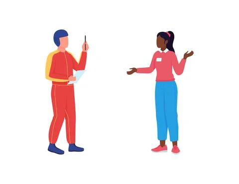 Scientists flat color vector faceless character set Illustrazione stock