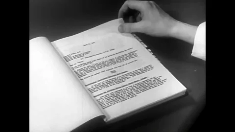 Scientists in laboratories attack the polio epidemic in 1956. Stock Footage 88828015