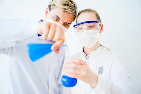 Scientists at laboratory Stock Photos