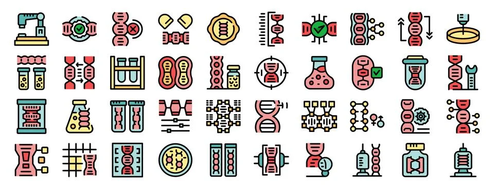 Scientists modifying dna using various equipment and methods Stockillustratie